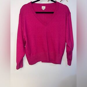 a new day Fuchsia V-Neck Women's Sweater